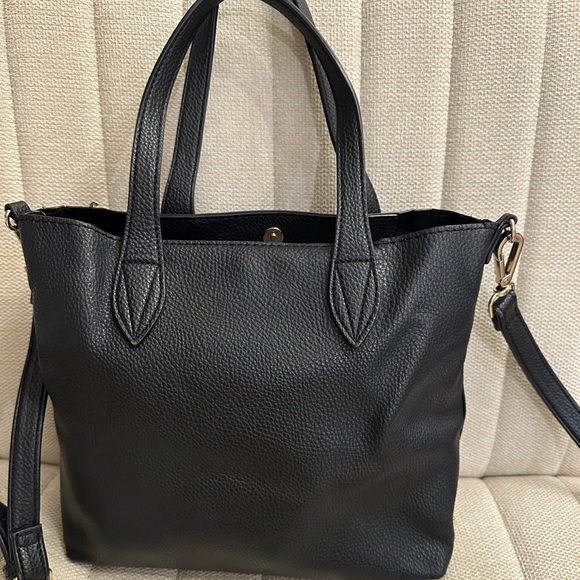 Steve Madden black handbag tote crossbody - Picture 2 of 11